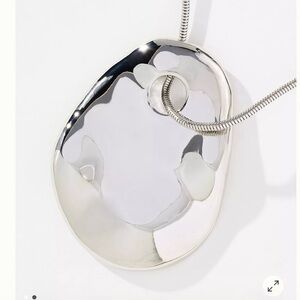 Anthropologie Silver "Delicate Sleek Pendant Necklace" NWT